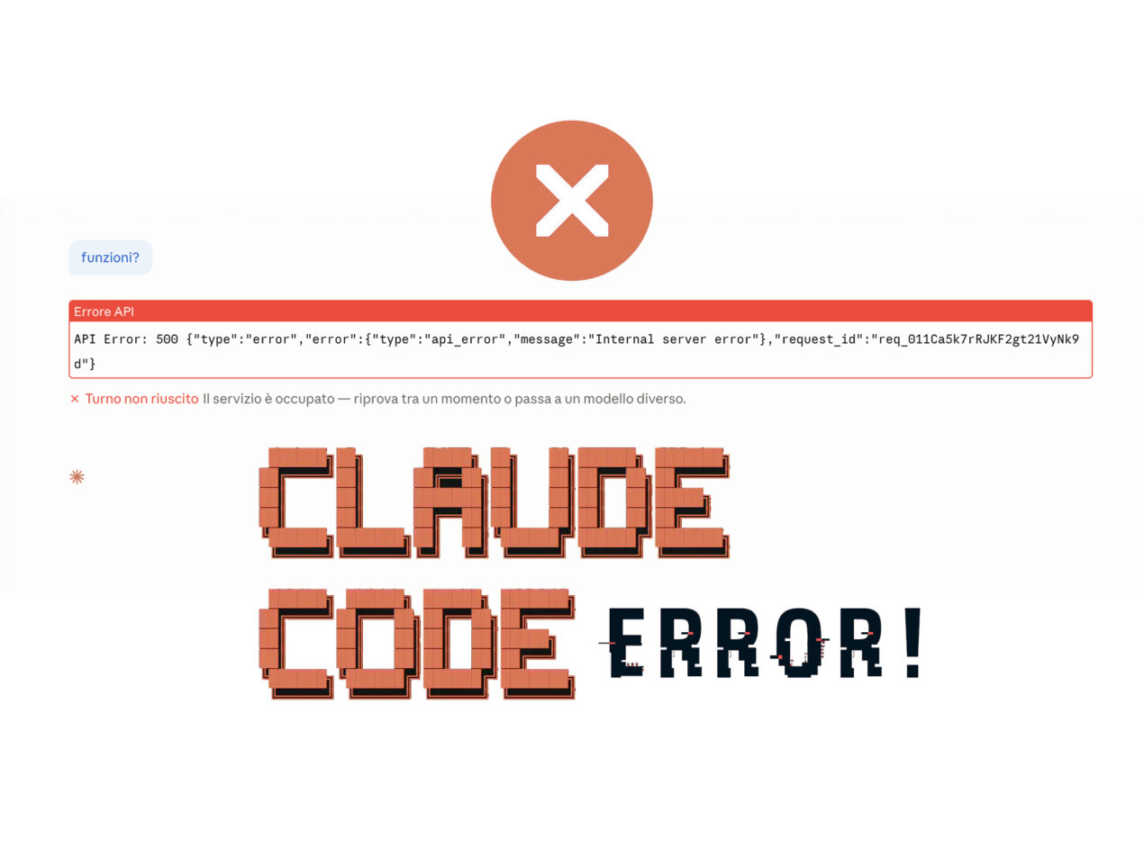 Claude Code non funziona: problemi in tutto il mondo, regolari invece Claude e Cowork
